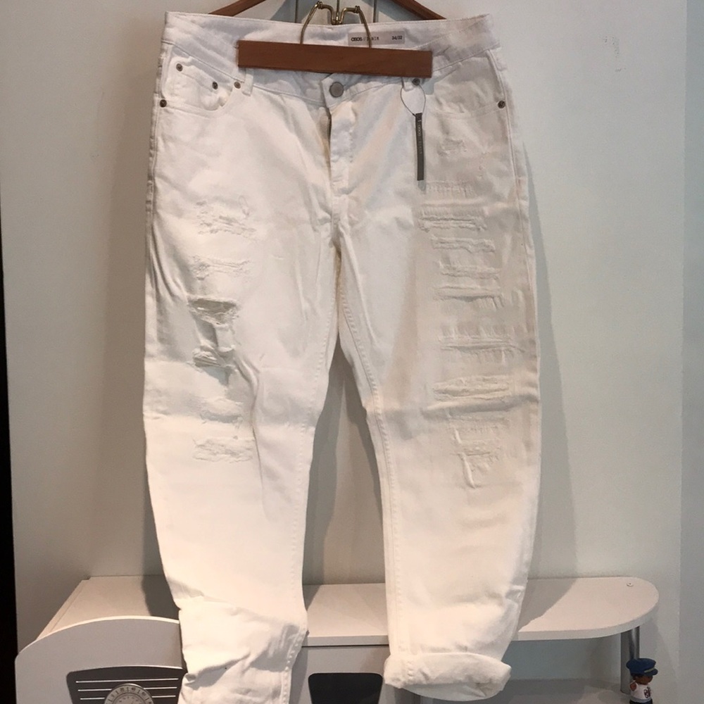 ASOS distressed mom jeans